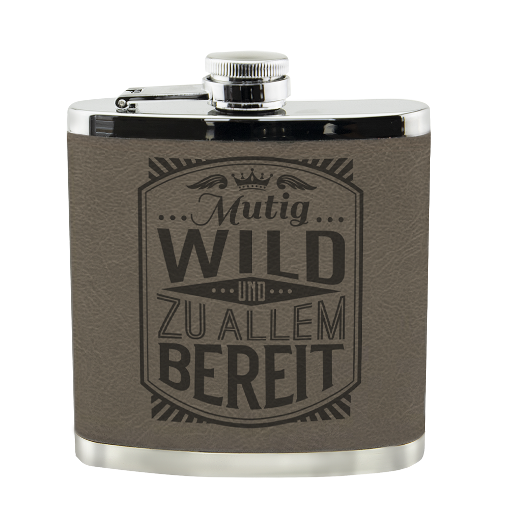 Echter Kerl Flachmann - Mutig...