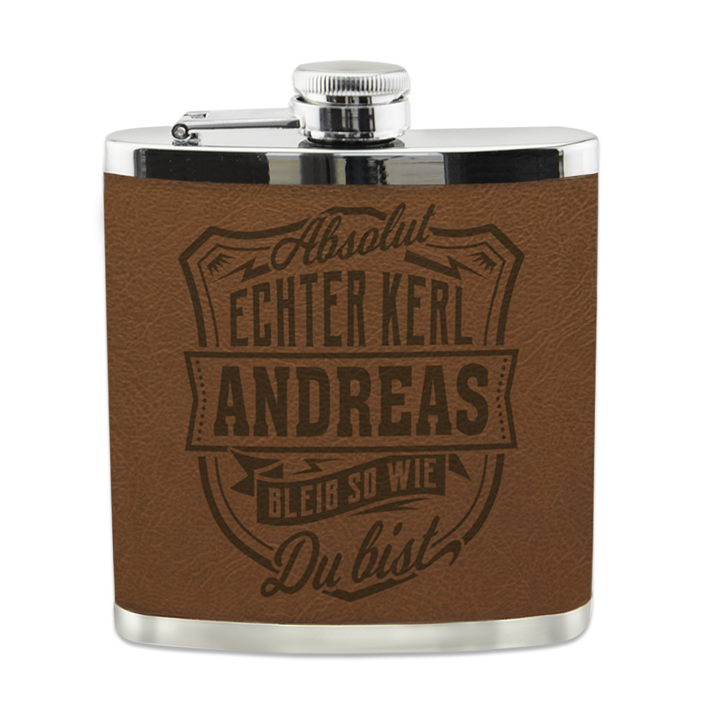Echter Kerl Flachmann - Andreas