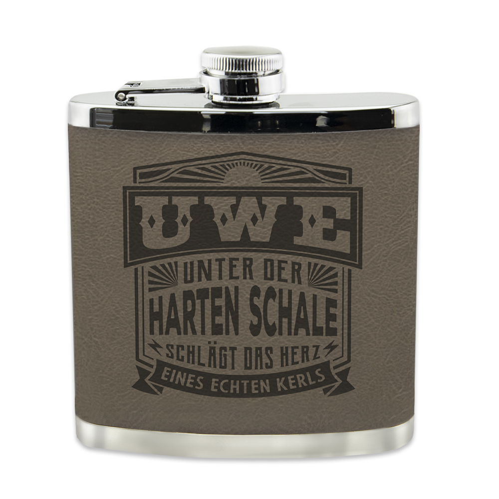 Echter Kerl Flachmann - Uwe