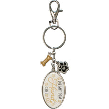 Taschenanhänger „Die mit dem Hund geht“