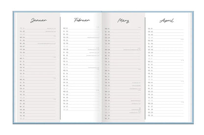 Terminplaner - Lady Softcover - "Dankbarkeitsplaner" - 2027 - Terminplaner Januar-April