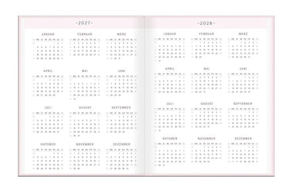 Terminplaner - Lady Softcover - "Mein Happiness Planer" - 2027 - Kalender für 2027 und 2028
