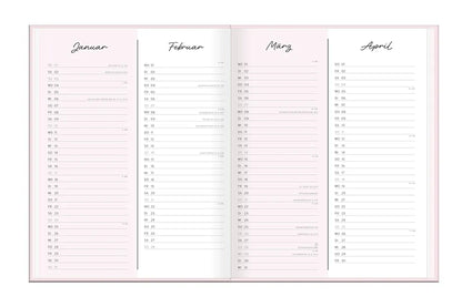 Terminplaner - Lady Softcover - "Mein Happiness Planer" - 2027 - Terminplaner Januar-April