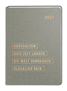 Terminplaner "Auszeit" 2027 im Leinenlook - Grafik Werkstatt