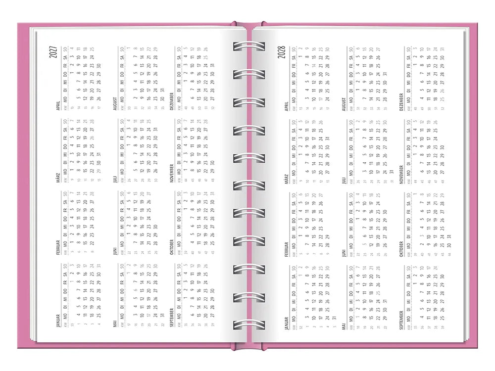 Terminplaner - "Herzensjahr" - 2027 - Kalender für die Jahre 2027 und 2028