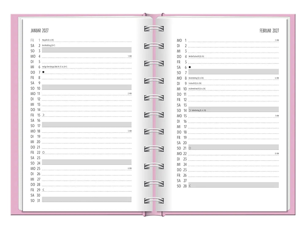 Terminplaner "Me-Time: Weil du es bist" - 2027 - Terminplaner Januar und Februar