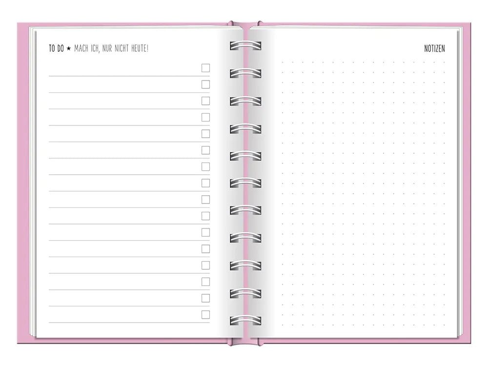 Terminplaner "Me-Time: Weil du es bist" - 2027 - To-Do Listen Seite und Notizeite