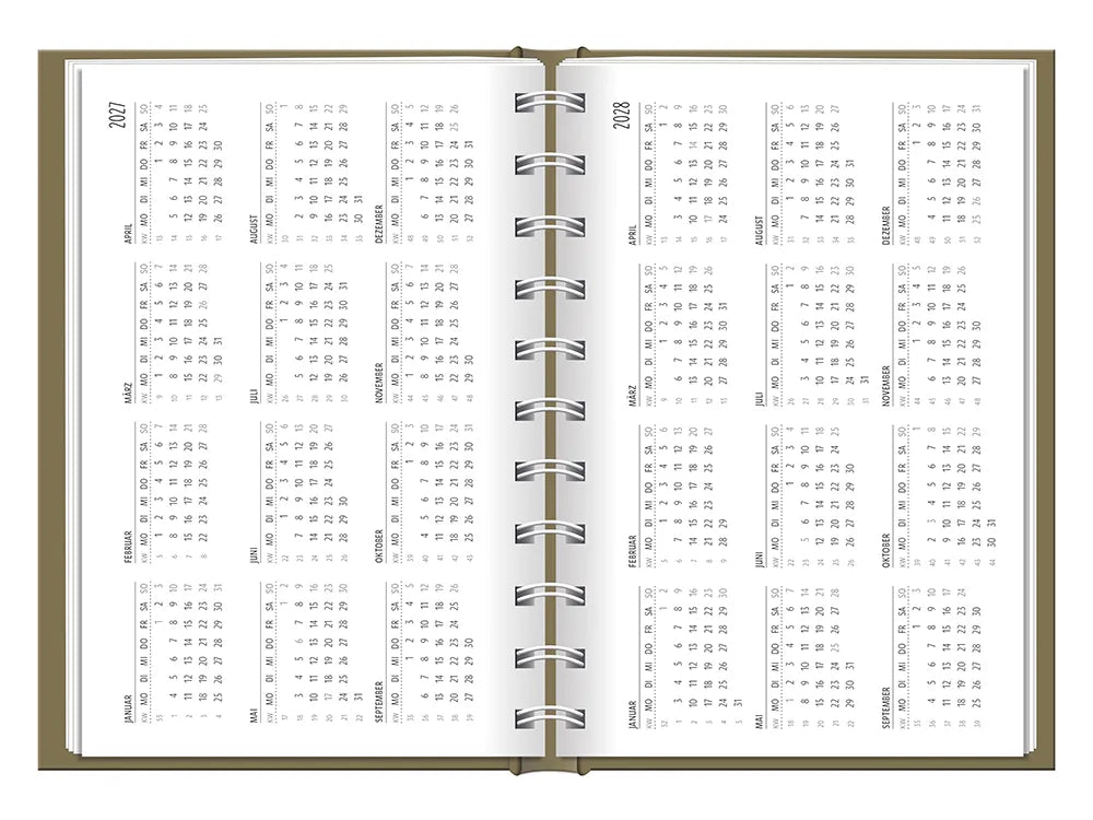 Terminplaner - "Tierisch Kunstvoll" - 2027 -  Kalender für 2027 und 2028