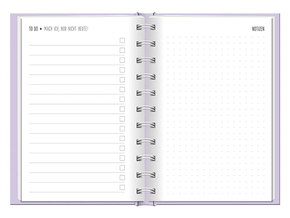 Terminplaner - "Hallo Glück" - 2027 - To-Do Liste Seite und Notizseite
