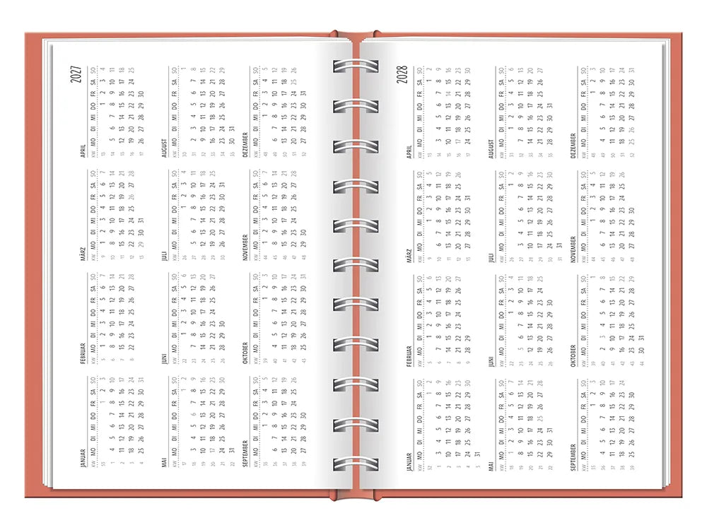 Terminplaner - "Kleines Herz" - 2027- Kalender 2027 und 2028