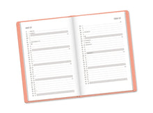 Terminplaner - Lederlook Peach - 2027 - Terminplaner Januar und Februar