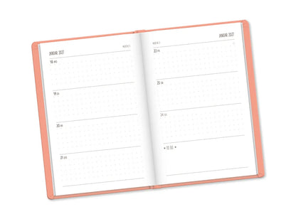 Terminplaner - Lederlook Peach - 2027 - To-Do Januar