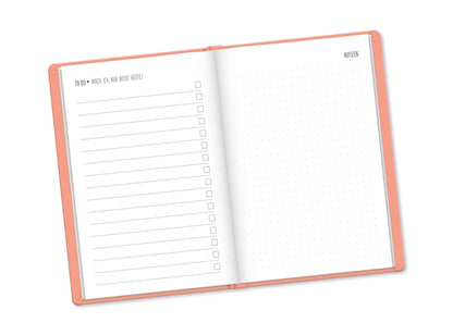 Terminplaner - Lederlook Peach - 2027 - To-Do Listen Seite und Notizseite