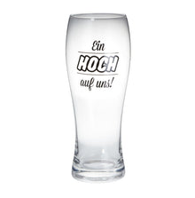 0,5 l Weizen-Bierglas mit Spruch "Ein HOCH auf uns!"