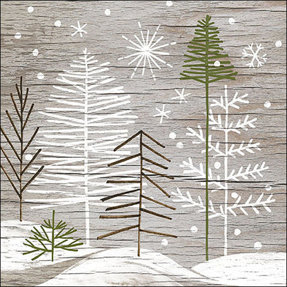 Ambiente® Servietten "Bäume auf Holz" - FSC Mix