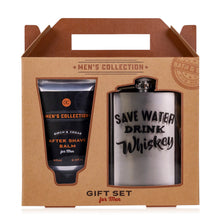 Geschenkset MEN'S COLLECTION inkl. After Shave Balsam und Flachmann aus Edelstahl