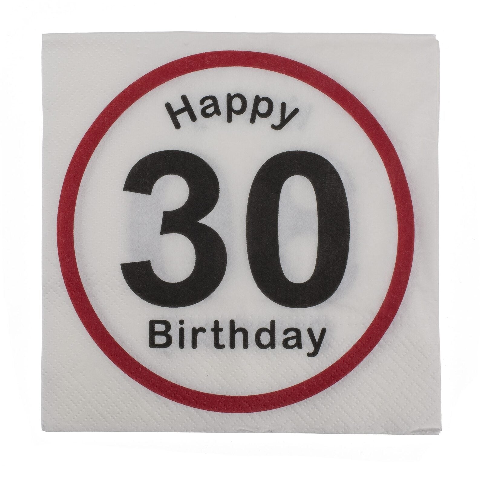 Servietten zum 30. Geburtstag "Happy Birthday", 20 Stück