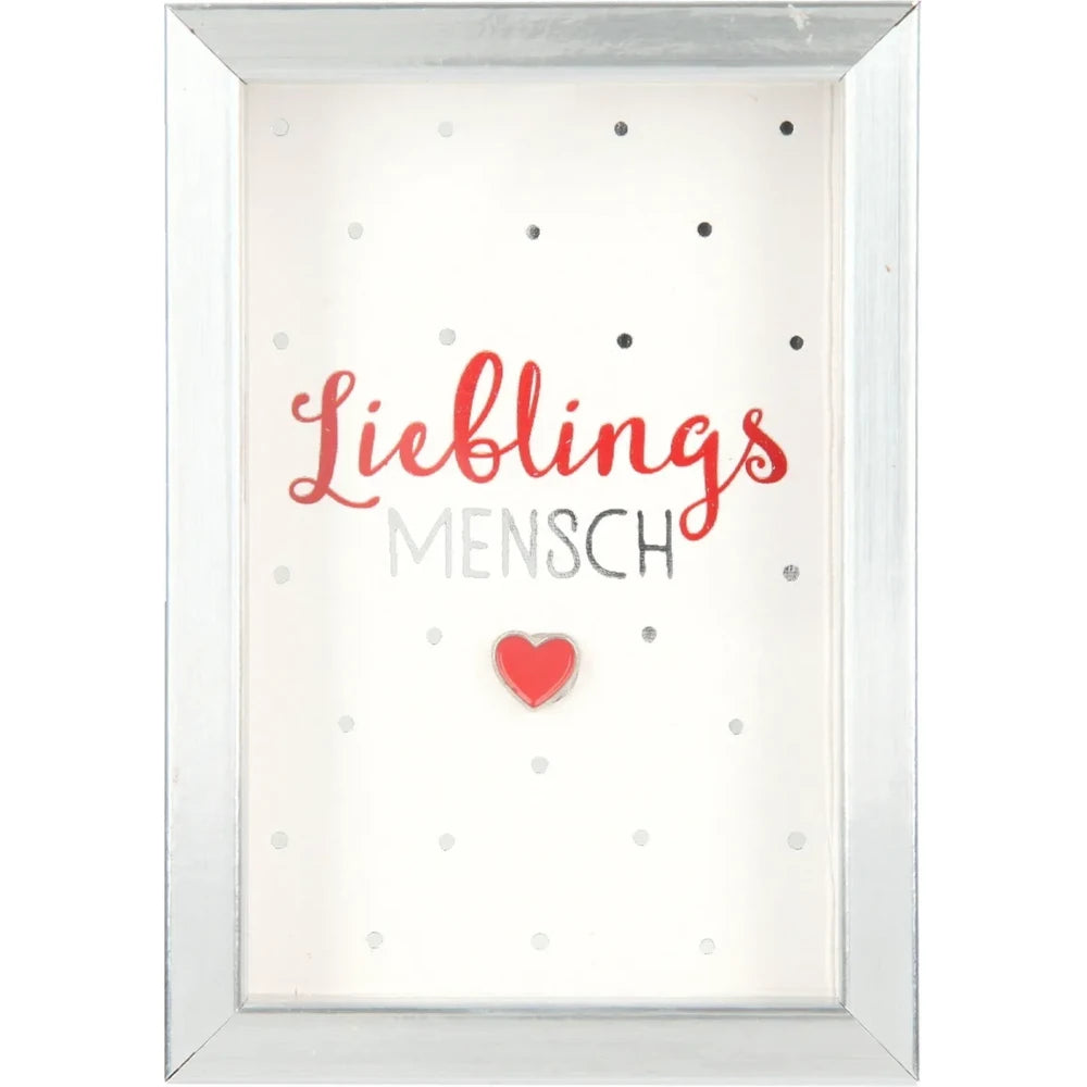 Mini-Bilderrahmen mit Schriftzug "Lieblingsmensch"