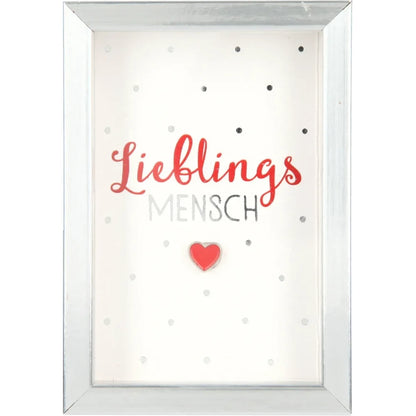 Mini-Bilderrahmen mit Schriftzug "Lieblingsmensch"