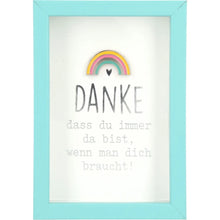 Mini-Bilderrahmen mit Schriftzug "Danke"