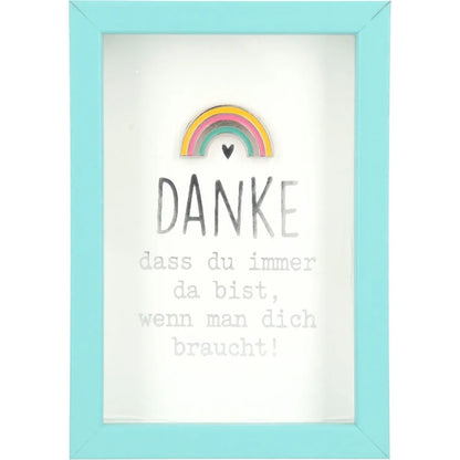 Mini-Bilderrahmen mit Schriftzug "Danke"