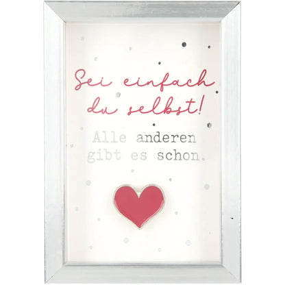 Mini-Bilderrahmen mit Schriftzug "Sei einfach du selbst!"