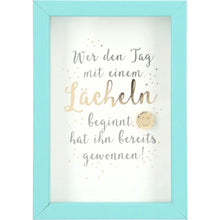Mini-Bilderrahmen mit Schriftzug "Lächeln"