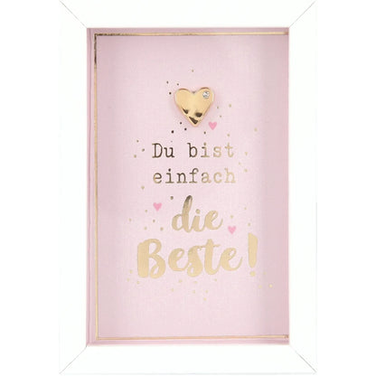 Mini-Bilderrahmen mit Schriftzug "Die Beste"