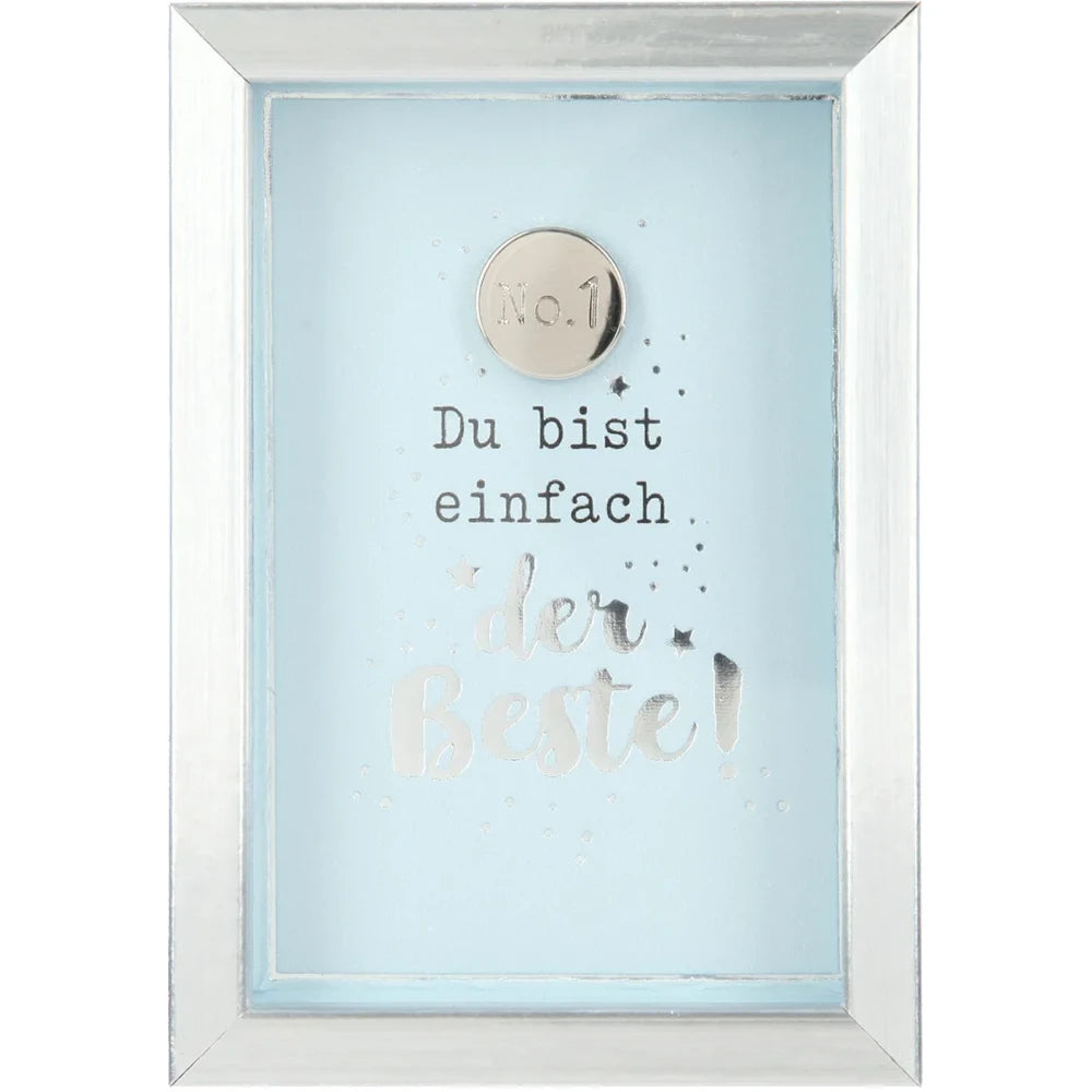 Mini-Bilderrahmen mit Schriftzug "Der Beste"