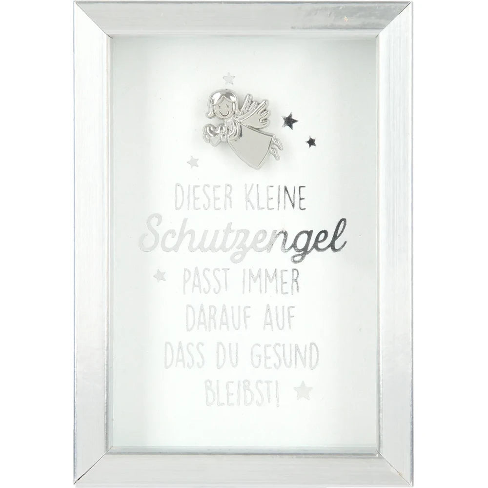 Mini-Bilderrahmen mit Schriftzug "Schutzengel für Gesundheit"