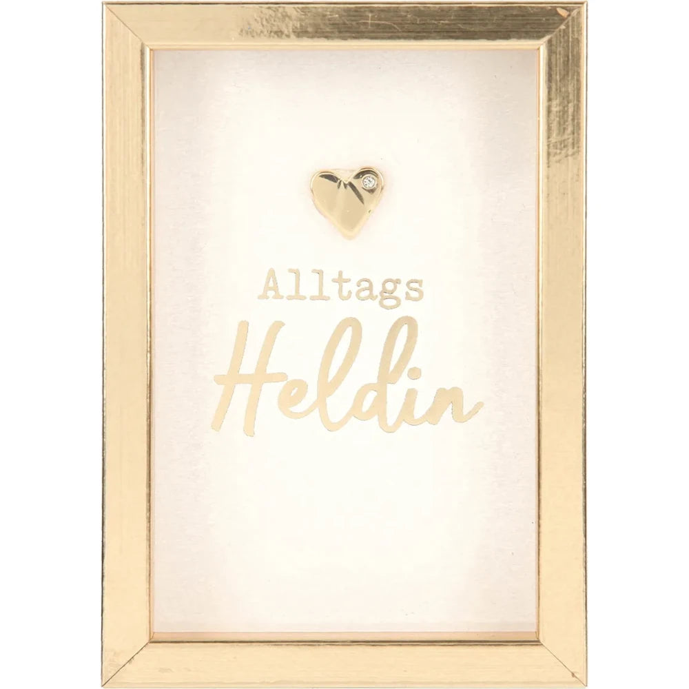 Mini-Bilderrahmen mit Schriftzug "Alltags-Heldin"