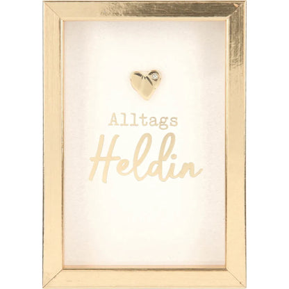Mini-Bilderrahmen mit Schriftzug "Alltags-Heldin"