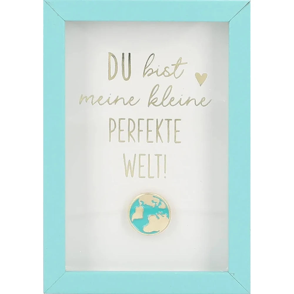 Mini-Bilderrahmen mit Schriftzug "Perfekte Welt"