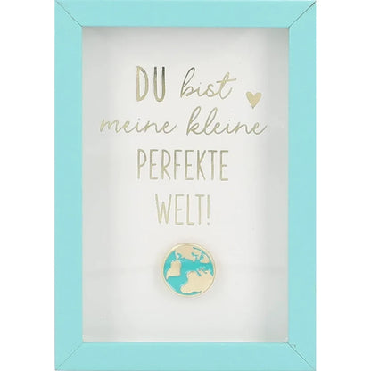 Mini-Bilderrahmen mit Schriftzug "Perfekte Welt"
