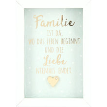 Mini-Bilderrahmen mit Schriftzug "Familie ist..."