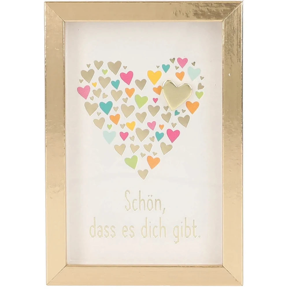 Mini-Bilderrahmen mit Schriftzug "Schön, dass es dich gibt"