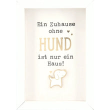 Mini-Bilderrahmen mit Schriftzug "Hund"