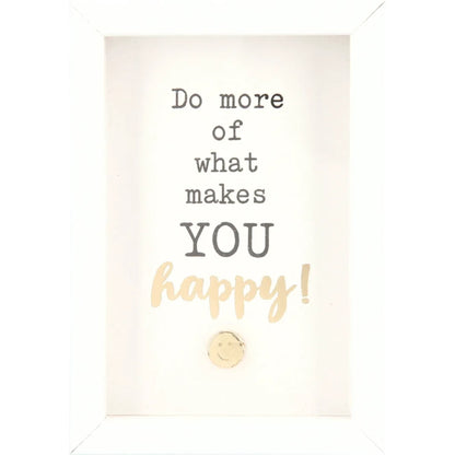 Mini-Bilderrahmen mit Schriftzug "Happy"