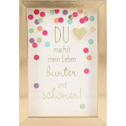Mini-Bilderrahmen mit Schriftzug "Du"