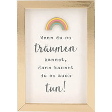 Mini-Bilderrahmen mit Schriftzug "Träumen"