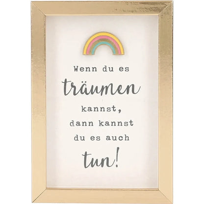 Mini-Bilderrahmen mit Schriftzug "Träumen"