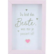 Mini-Bilderrahmen mit Schriftzug "Das Beste"