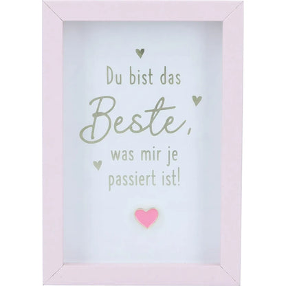 Mini-Bilderrahmen mit Schriftzug "Das Beste"