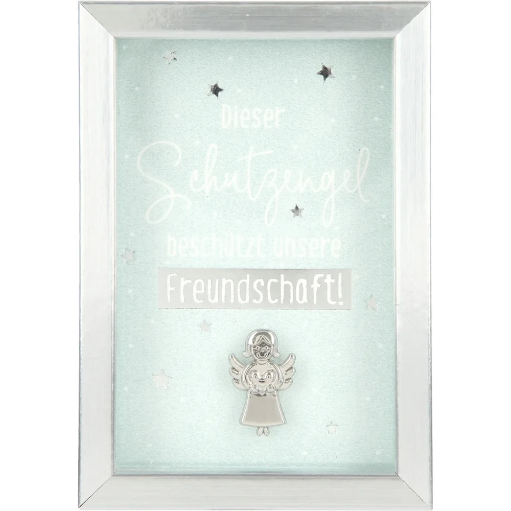 Mini-Bilderrahmen mit Schriftzug "Schutzengel für Freundschaft"