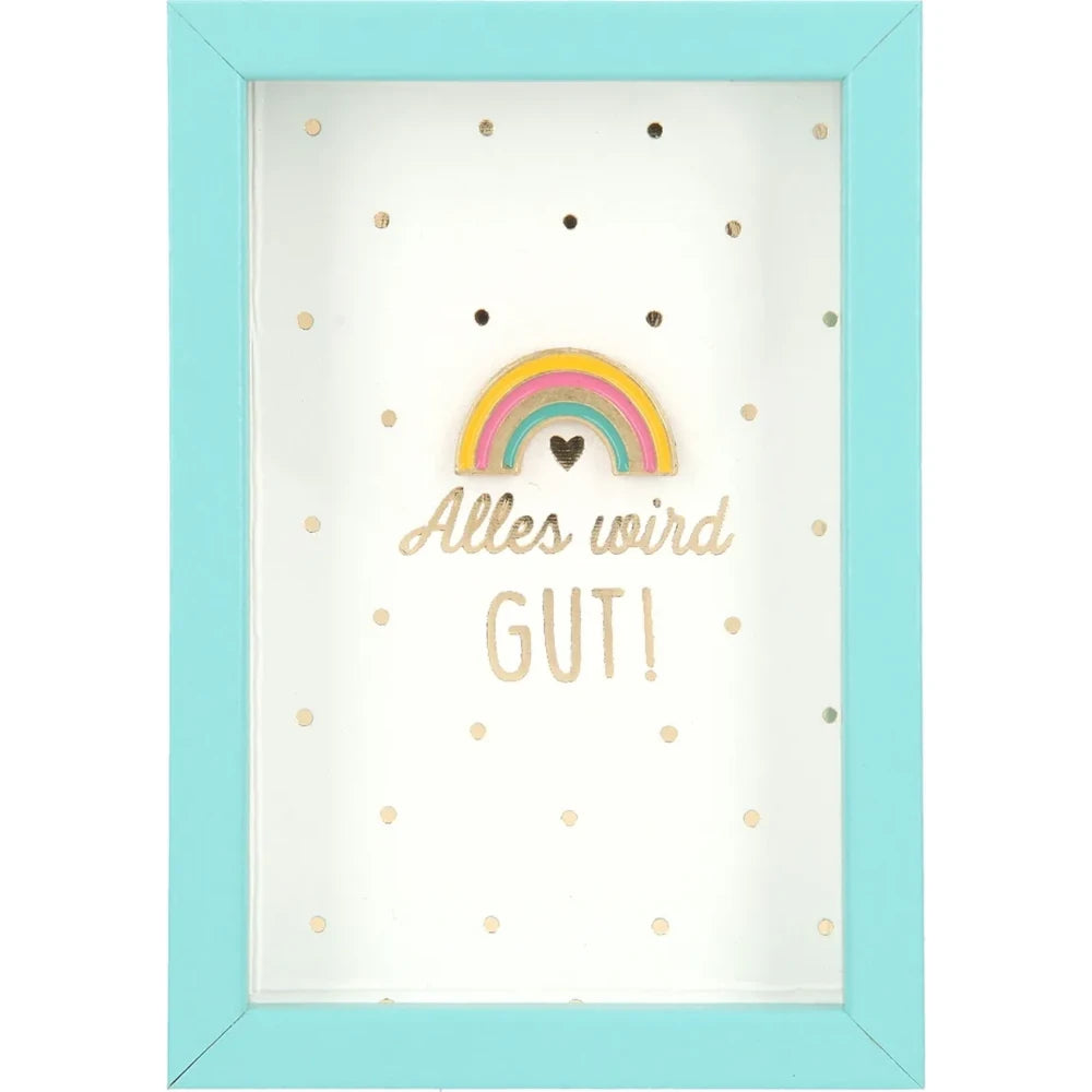 Mini-Bilderrahmen mit Schriftzug „Alles wird GUT!“