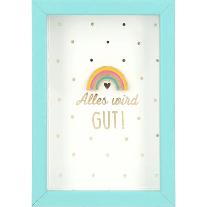 Mini-Bilderrahmen mit Schriftzug „Alles wird GUT!“
