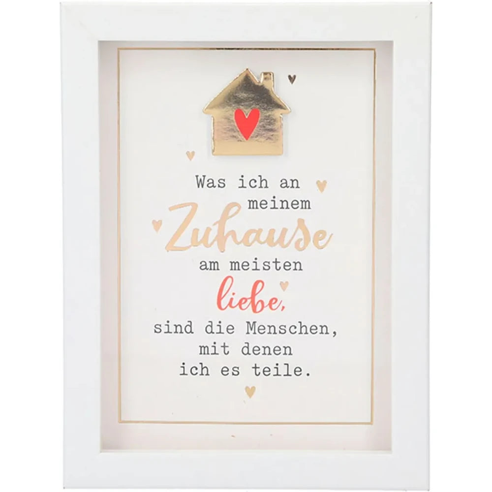 Mini-Bilderrahmen mit Schriftzug "Zuhause"