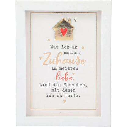Mini-Bilderrahmen mit Schriftzug "Zuhause"