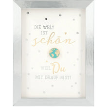 Mini-Bilderrahmen mit Schriftzug "Die Welt"