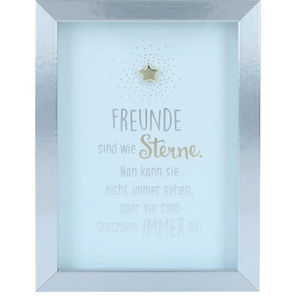 Mini-Bilderrahmen "Freunde sind wie Sterne" Silber